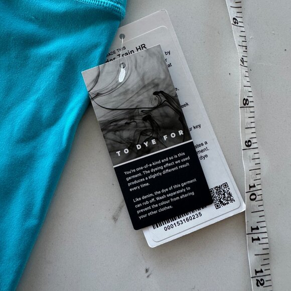 NWT lululemon Wunder Train HR Short 6" Neon Wash Electric Turquoise Sz 10 - Picture 2 of 5